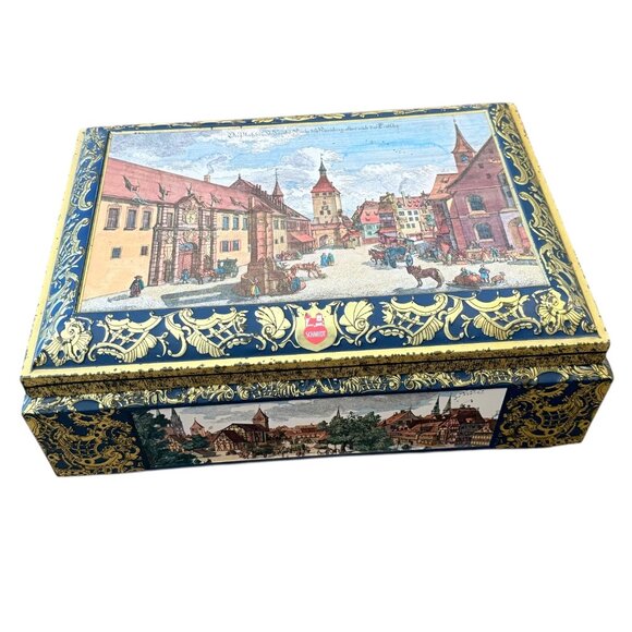 Vintage Other - Large Vintage E. Otto Schmidt Cookie Tin Made in Germany